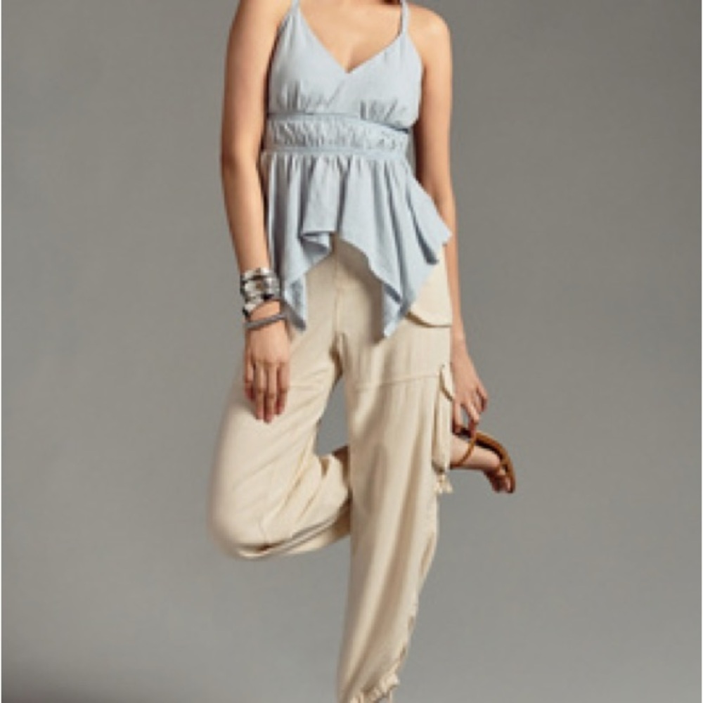 ✨ 2/$40 ✨ Anthropologie Blue Peplum Tank